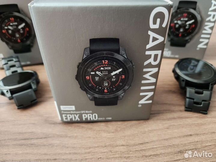 Garmin Epix 2 Pro 47mm Сапфир Серый Титан DLC 2г