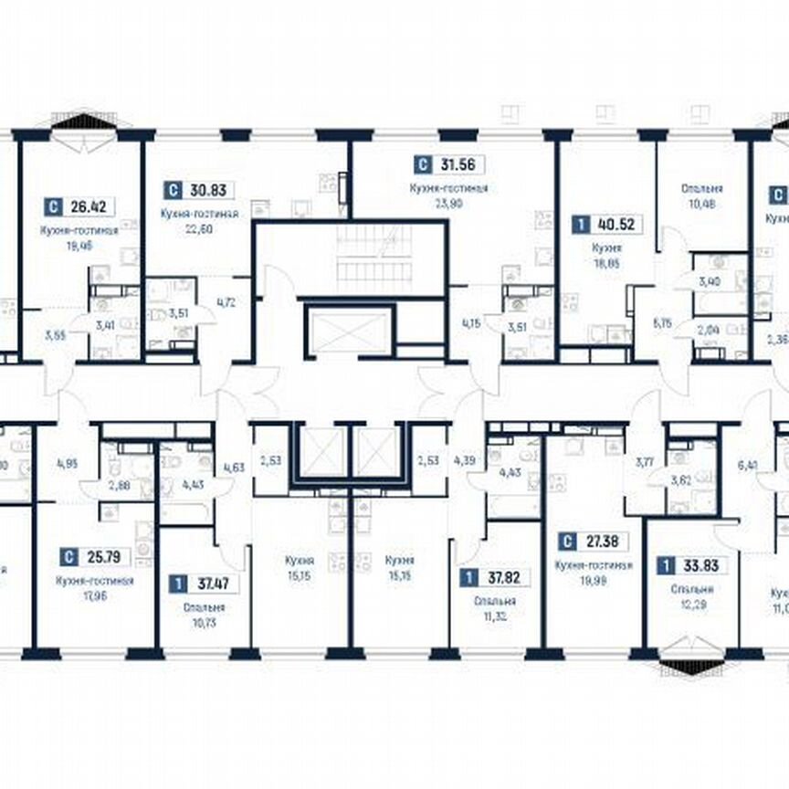 1-к. квартира, 37,6 м², 15/18 эт.