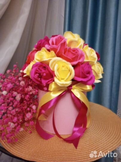 Цветы розы из мыла в наличии