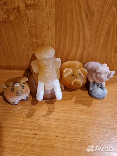 Фигурки животных из натуральных камней