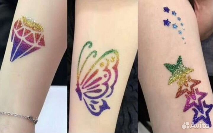 Аквагрим, Блеск тату