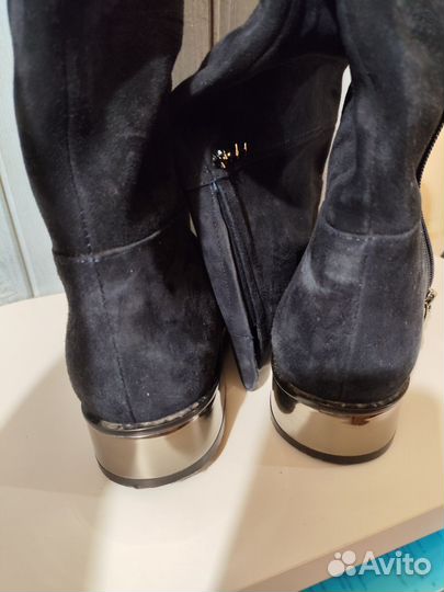 Сапоги женские еврозима 37 р-р Respect темно-синие