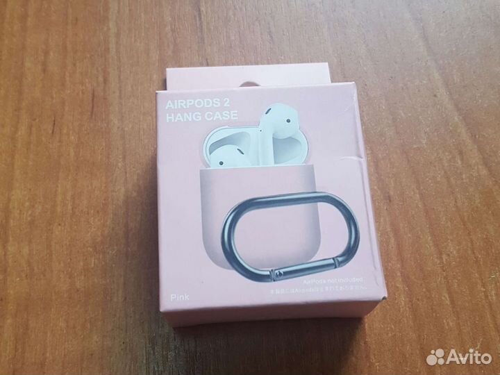 Силиконовый чехол AirPods 2 розовый