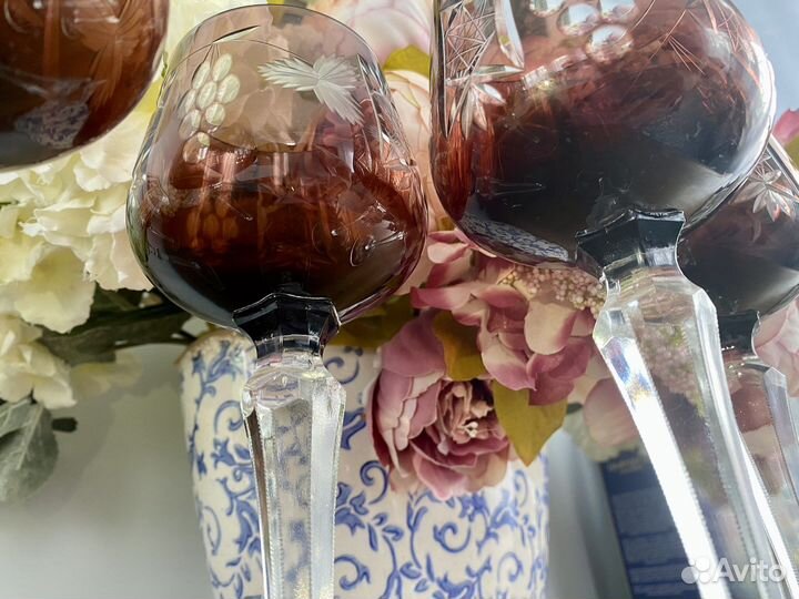 Бокалы/фужеры цветной хрусталь Германия