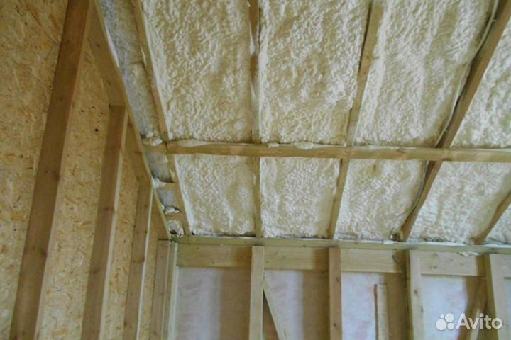 Напыление ппу утепление кровли / перекрытий