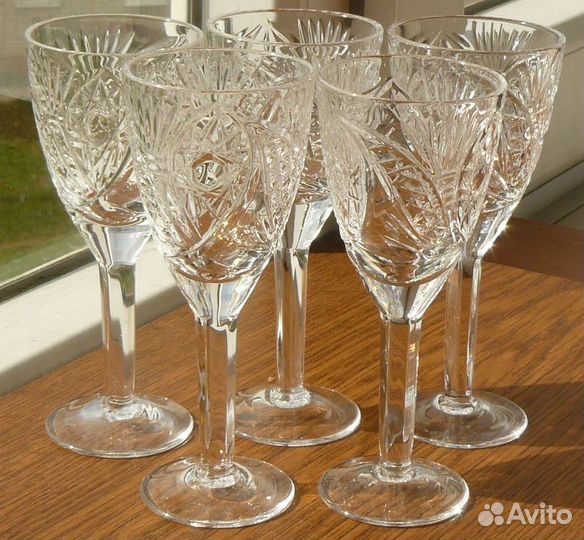 Рюмки хрусталь гхз алмазная гравировка