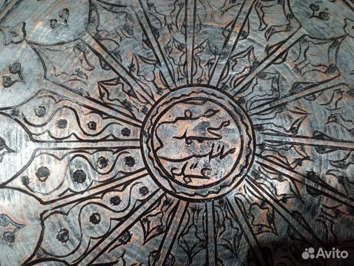 Старинный медный поднос