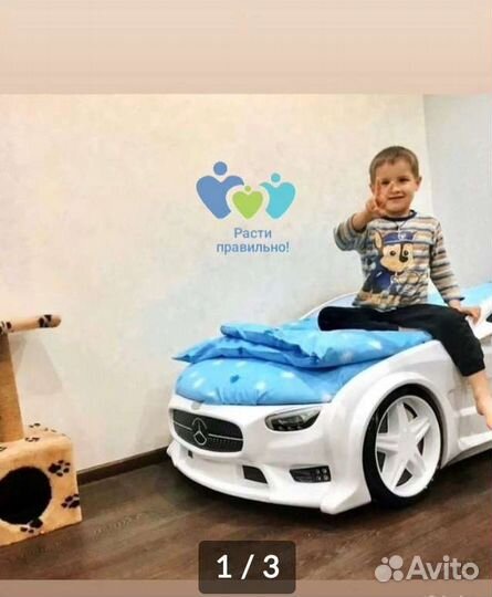 Кровать машина с матрасом