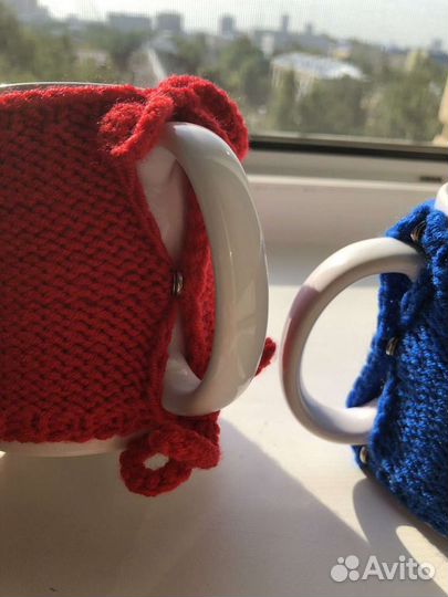 Милые чехлы-свитерки на кружки, для влюблённых и н