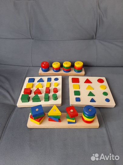 Деревянные кубики Монтесори