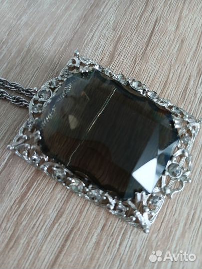 Американский винтаж. кулон- брошь на цепочке