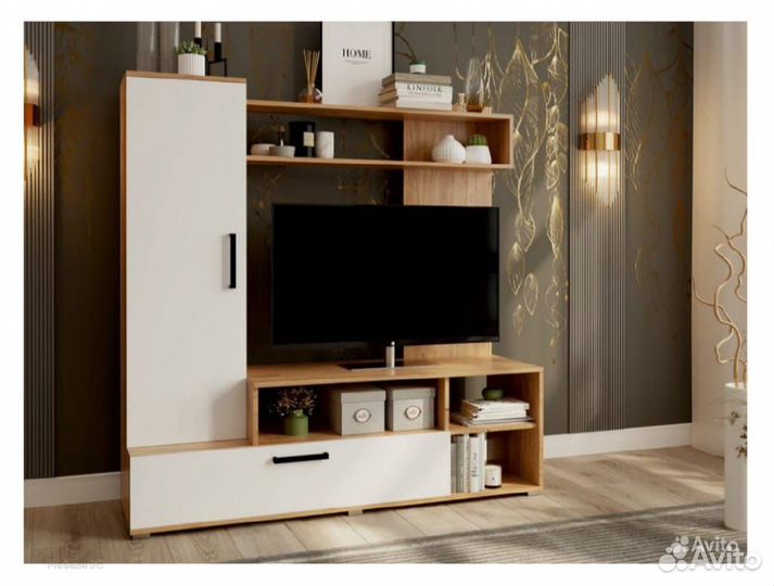 Мини-стенка Линда Белый глянец