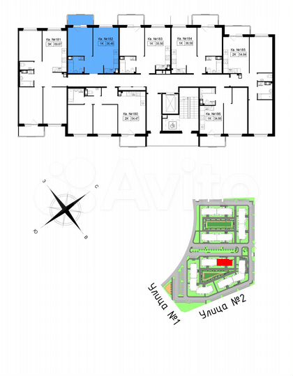 1-к. квартира, 37,7 м², 2/5 эт.