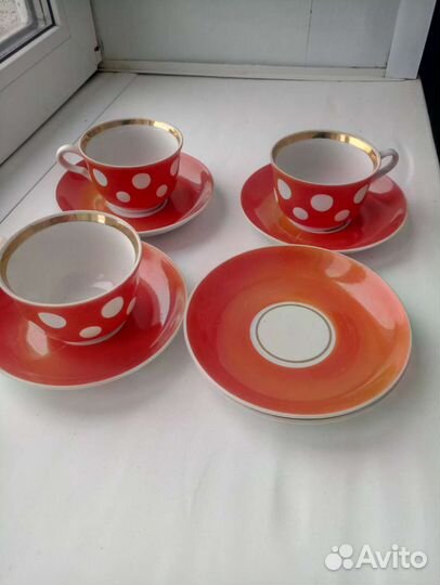 Чайный сервиз фарфор СССР Владивостокский ф клеймо