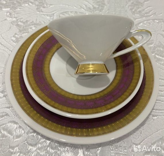 Чайное трио Oscar Schaller & Co. винтаж