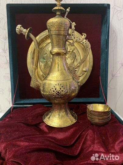 Сервиз латунный чеканный