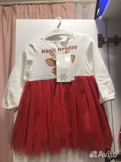 Новогоднее платье для девочки 86