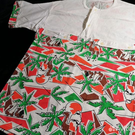 Футболка гавайская винтажная 46-48р-р СССР