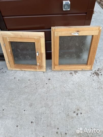 Оконный блок деревянный б/у 60х60