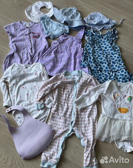 Вещи пакетом на девочку 74-80р H&M, Mothercare