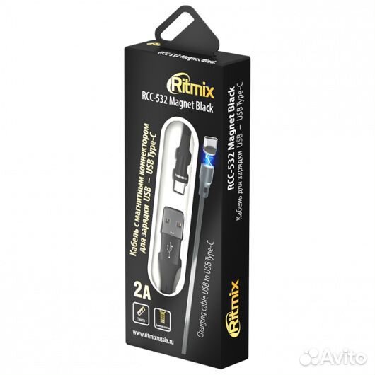 Кабель Ritmix USB - USB Type-C Magnet (RCC-532)