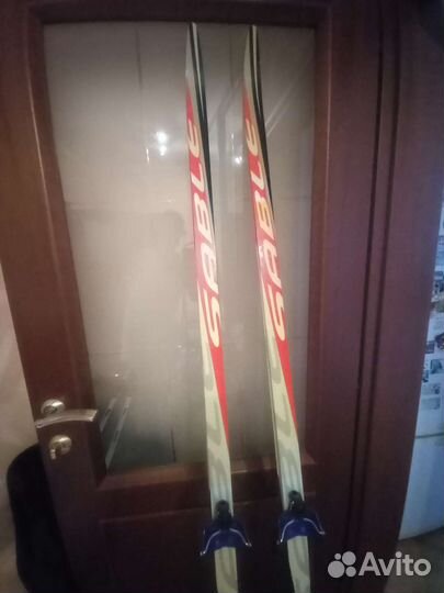 Беговые лыжи 190см с палками 140 см