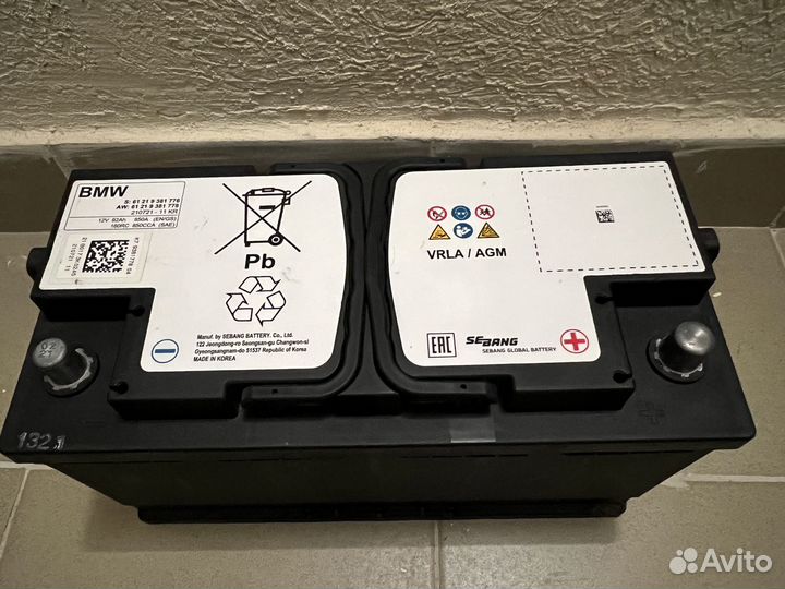 Аккумулятор BMW AGM 92Ah 850A