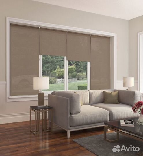 Рулонная штора однотонная