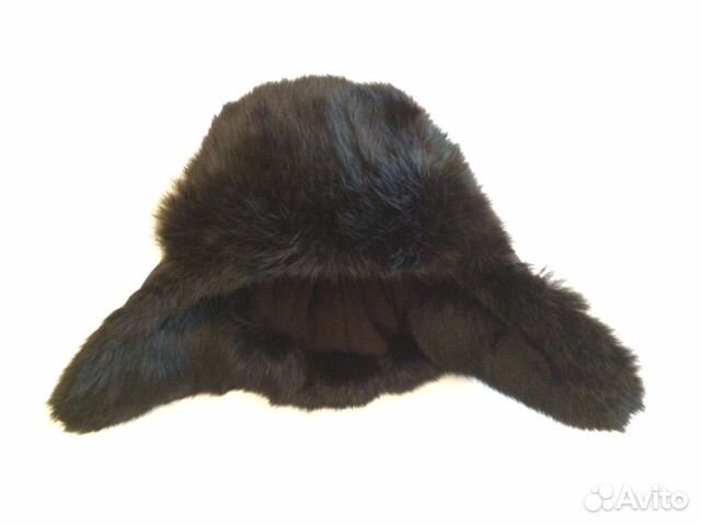 Детская шапка-ушанка с мехом кролика, 52 см