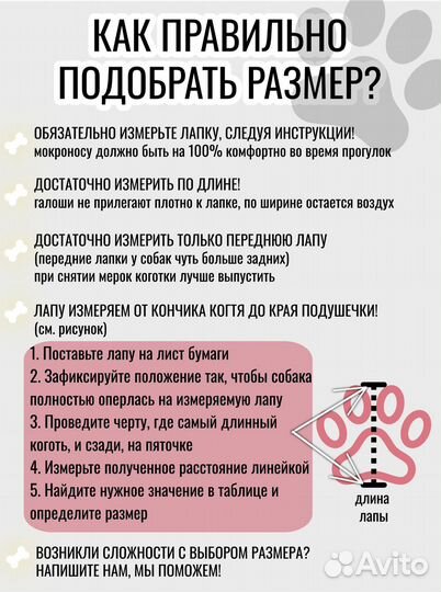Носки для собак на липучках М