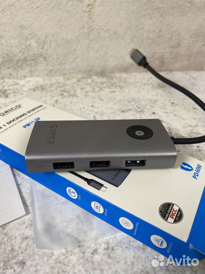 Адаптер Type-C USB-хаб док-станция hdmi SD TF