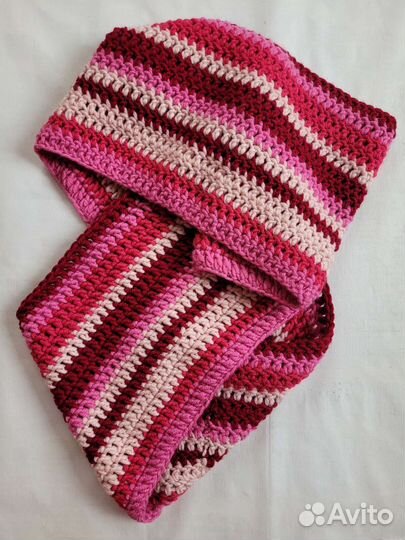 Вязаный шарф снуд ручной работы