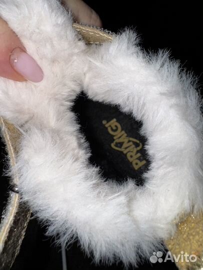 Зимние ботинки для девочки с липучкой и шнуровкой