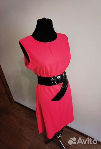 Розовое платье Oodji 42 миди