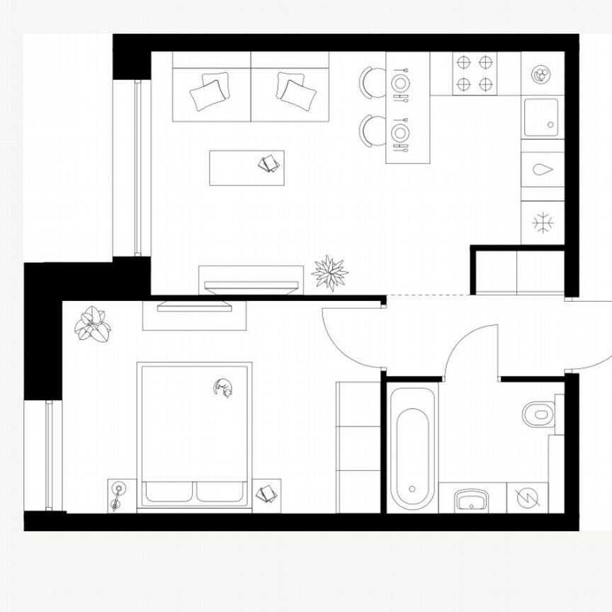 1-к. квартира, 37,7 м², 4/12 эт.