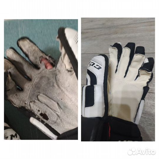 Замена ладошек на хоккейных перчатках (крагах)