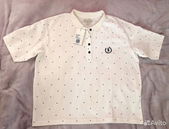 Блузка-поло трикотажная