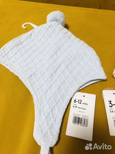 Новая Шапочка вязаная из органического хлопка