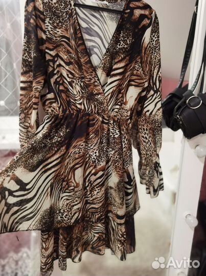 Платье леопард Италия 44 46