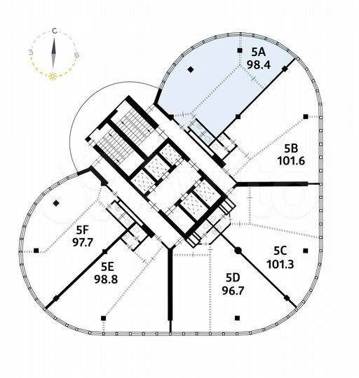 Офис 202,9 кв.м. в центре Новосибирска с НДС