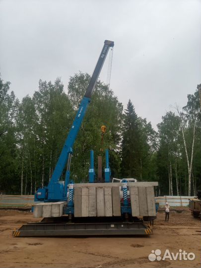 Погружение (вдавливание) жб свай. Сваедав