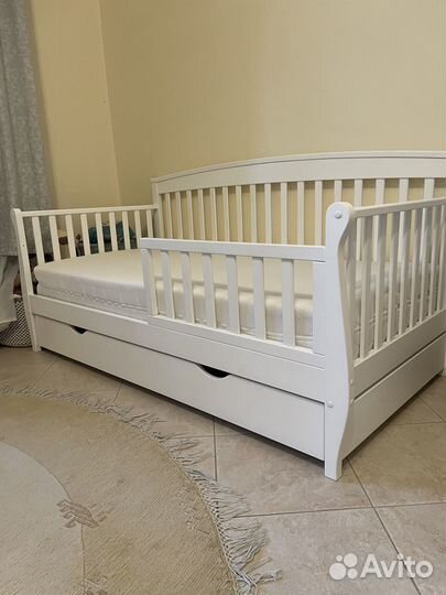 Детская кровать 160 на 80 с матрасом