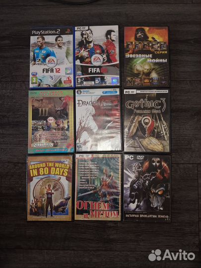 Диски игровые и dvd