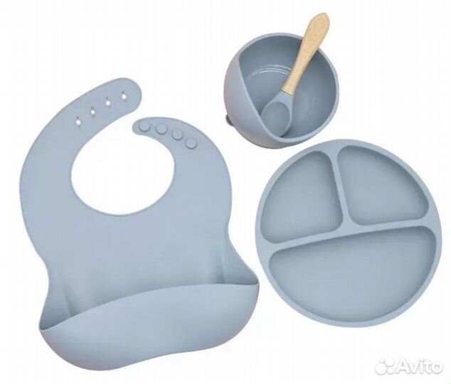 Набор детской силиконовой посуды