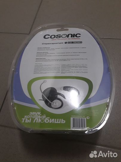 Новые наушники с микрофоном cosonic cd-780mv