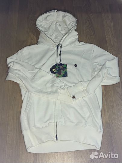 Зип Худи Bape белая
