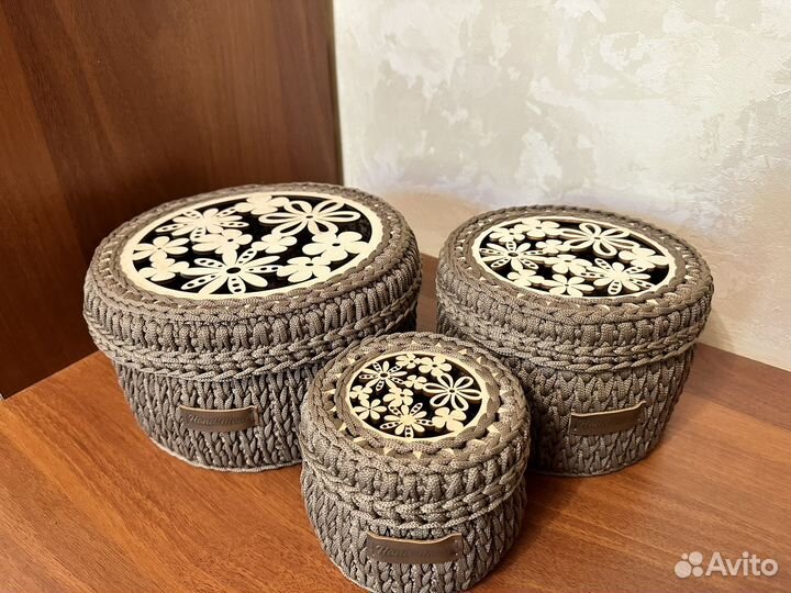 Вязанные корзины