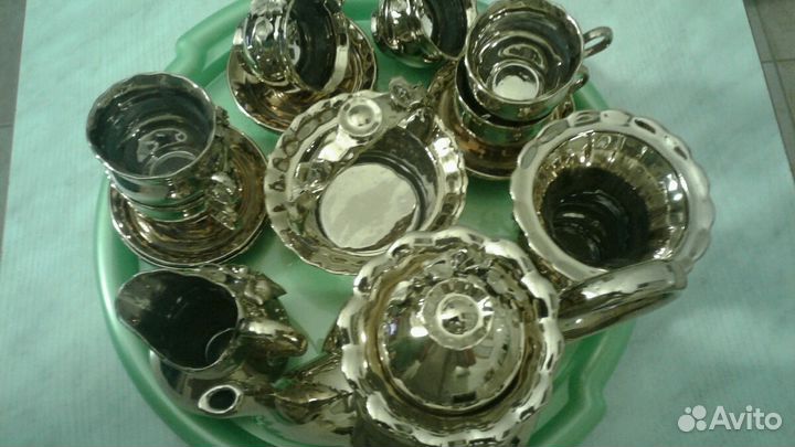 Кофейный набор цвет золото