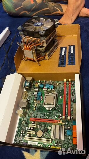 Комплект s1156 Xeon x3440, ECS H55H-M, 8Gb DDR3