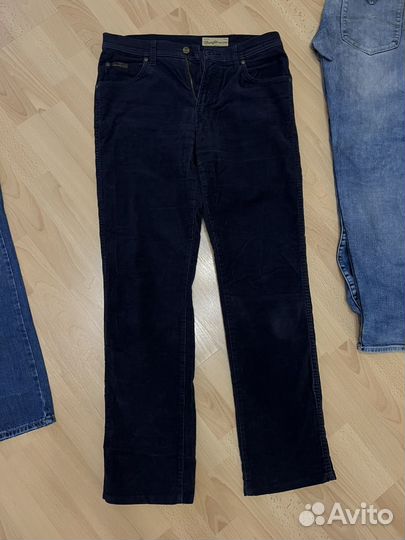 Велюровые мужчкие джинсы Wrangler